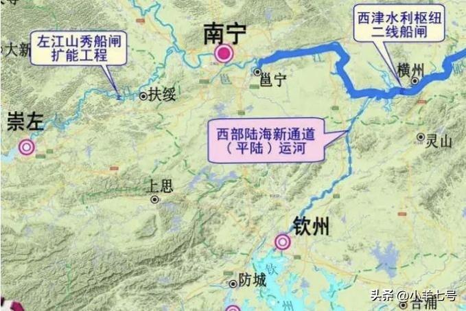 平陆运河要冲刺在9月份试航，让人期待啊！2023年动工开挖，这条连接西江黄金