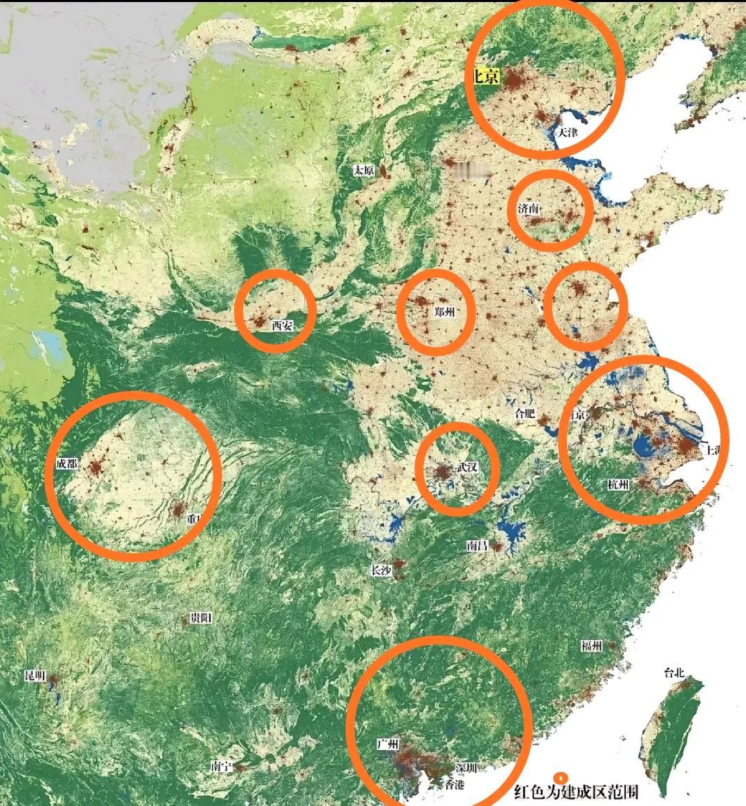 中国四大城市群已初成轮廓，分别是粤港澳城市群、长三角城市群、京津冀城市群、成渝城
