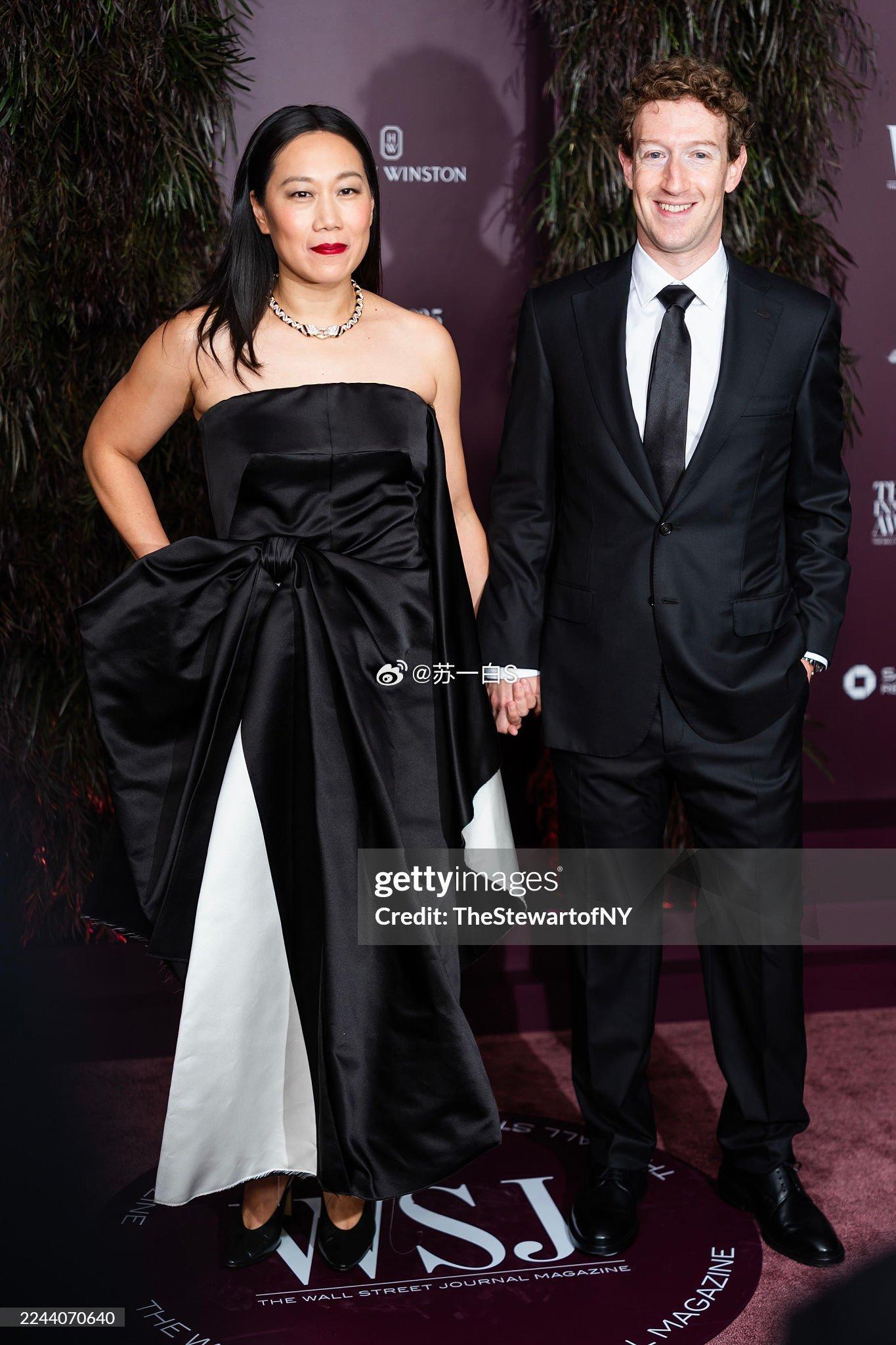 扎克伯格陪太太PriscillaChan出席《华尔街日报》年度创新者颁奖典礼?