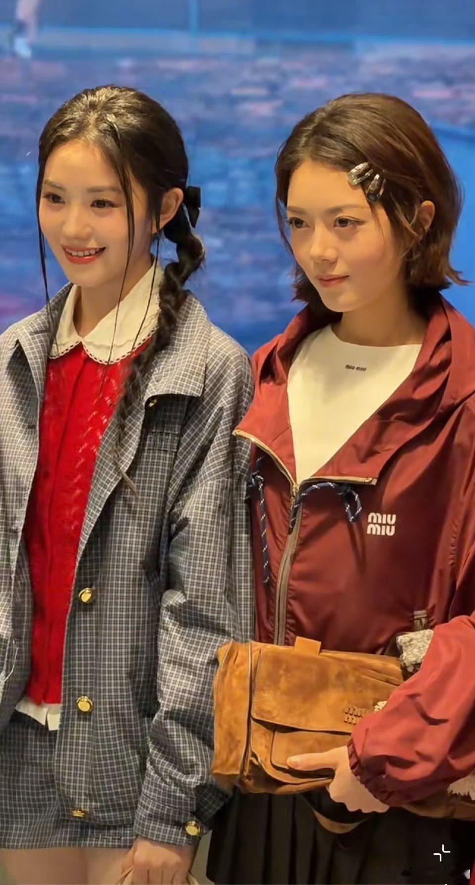 刘浩存、赵今麦、李庚希MiuMiu活动同框合照