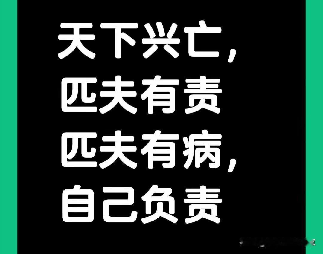 天下兴亡，匹夫有责。匹夫有病，自生自灭。国家兴盛则人民国家兴亡启示国家民族