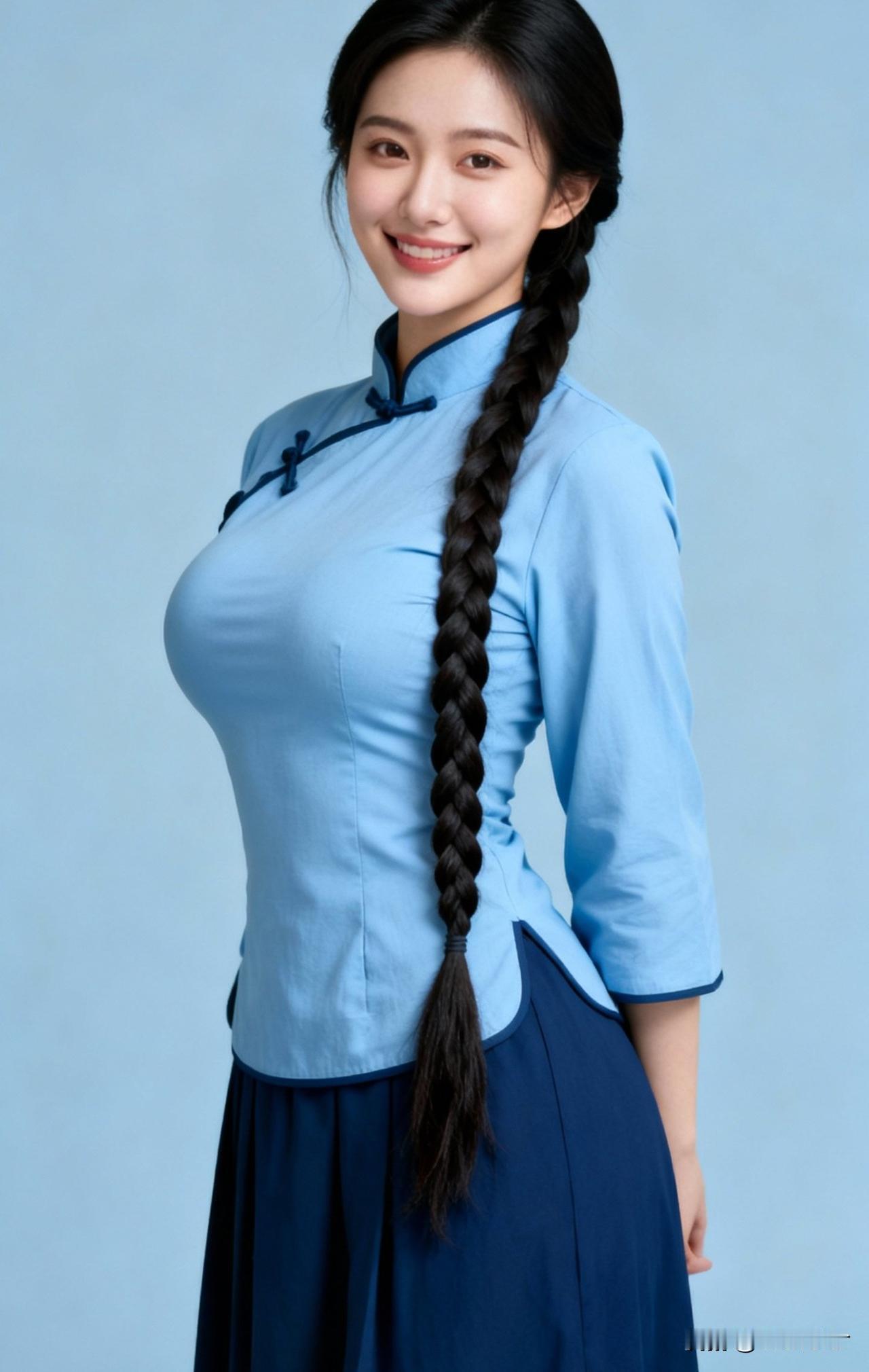 元气少女穿搭指南：蓝白相间，清新脱俗