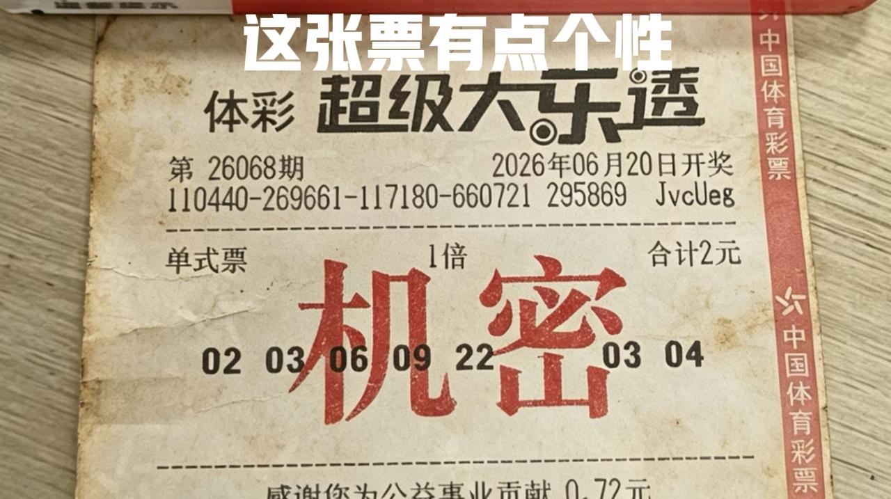 机密？🤐这张票确实有点个性，票面被彩友P图过，当中的号码2-3-6-9-2