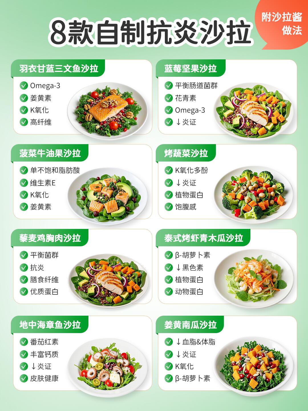 超简单的抗炎轻食 TOP8️⃣ 🥗吃出通透好脸色