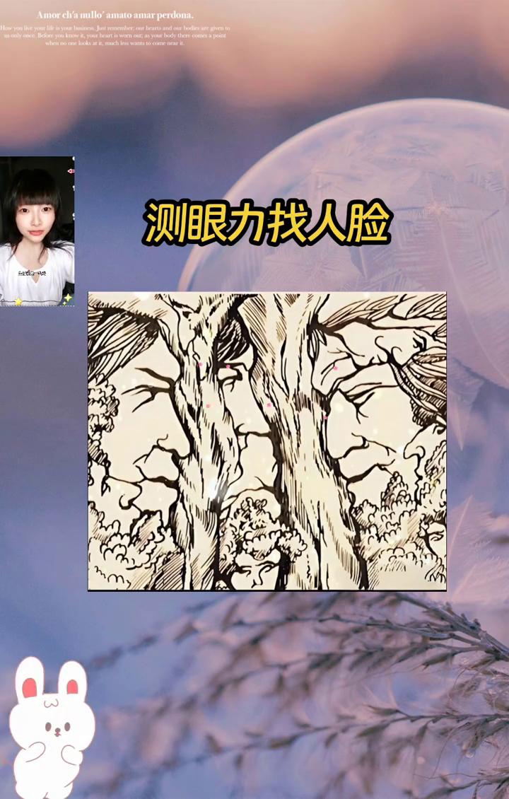 测眼力找人脸。实力有限的我目前只看到六个人，据说可以远远不止火眼金睛的天才能看