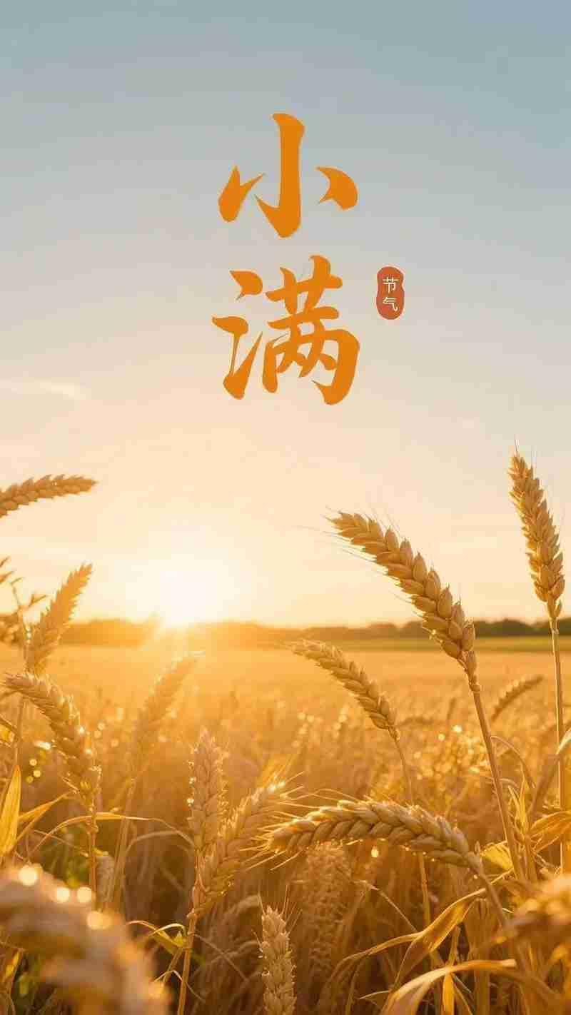 浅夏入小满，清风送安康，朝阳温柔洒落身旁。人生小满胜万全，学会知足学会释