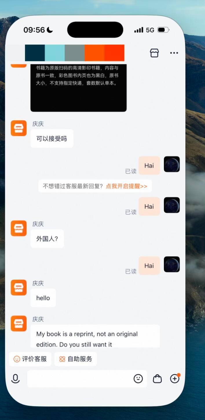 客服和我都沉默了