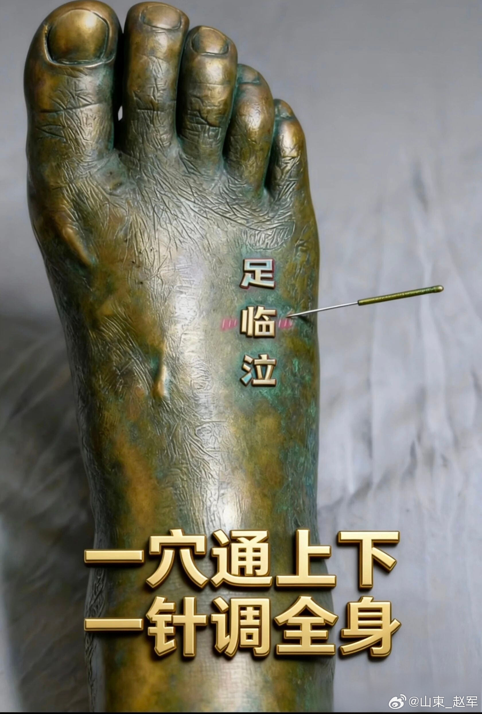 足临泣，一穴通上下，一针调全身脚背之上，气机枢纽通肝胆、调气血、疏郁结上能清头目