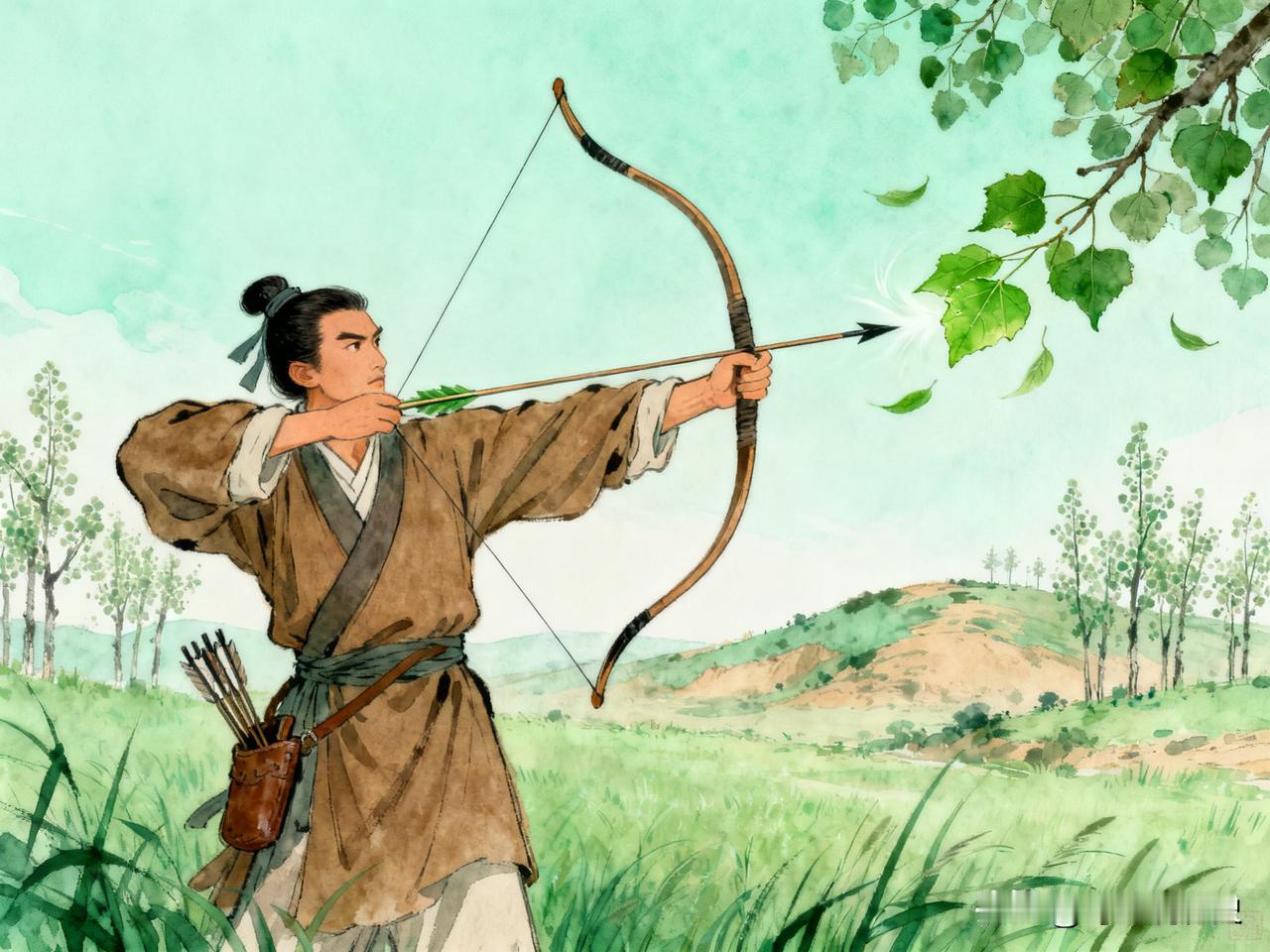 楚庄王一鸣惊人时，手下有一个叫养由基的神射手。楚宫春深时，群臣观看养由基试箭