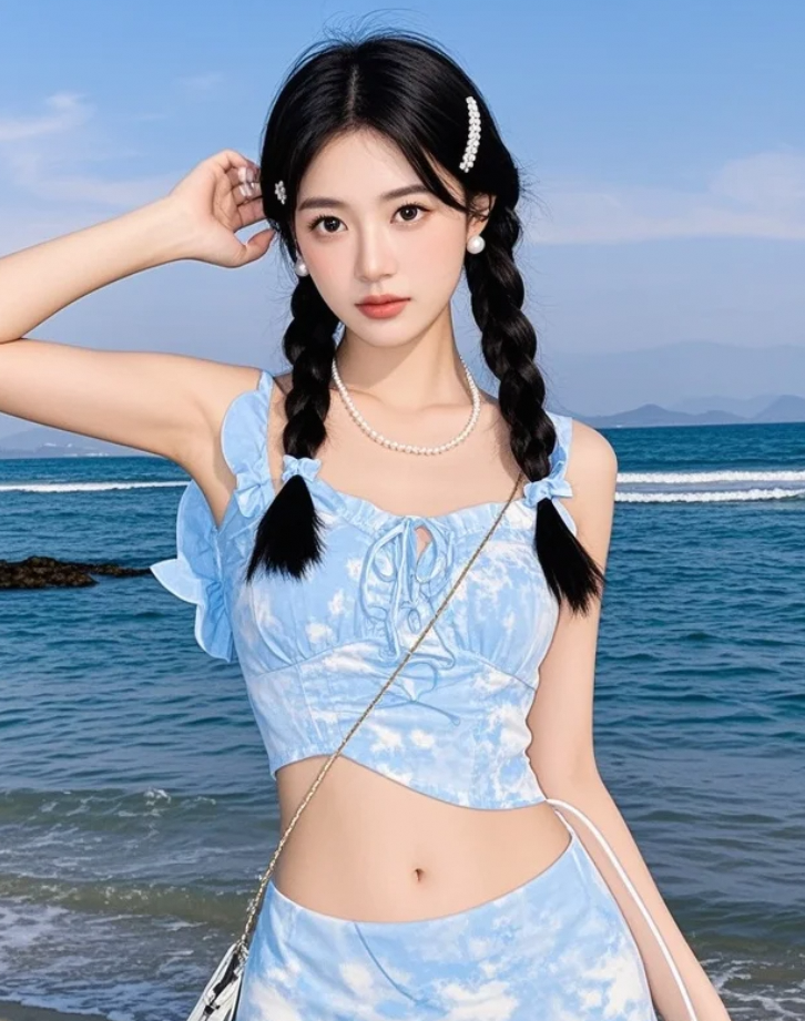 她与海风，共谱静谧乐章