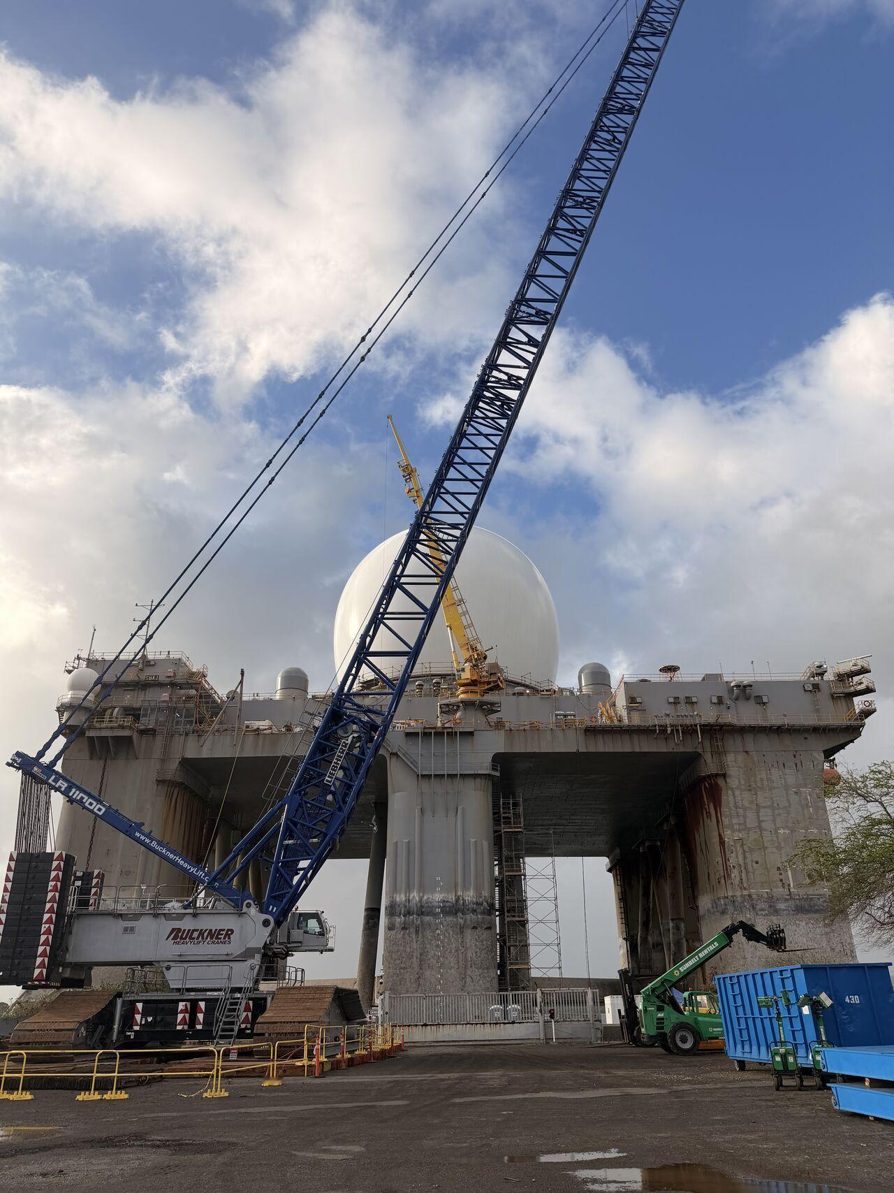 【白色穹顶】美国夏威夷珍珠港中那座高尔夫球形状的海基X波段雷达（SBX-1）