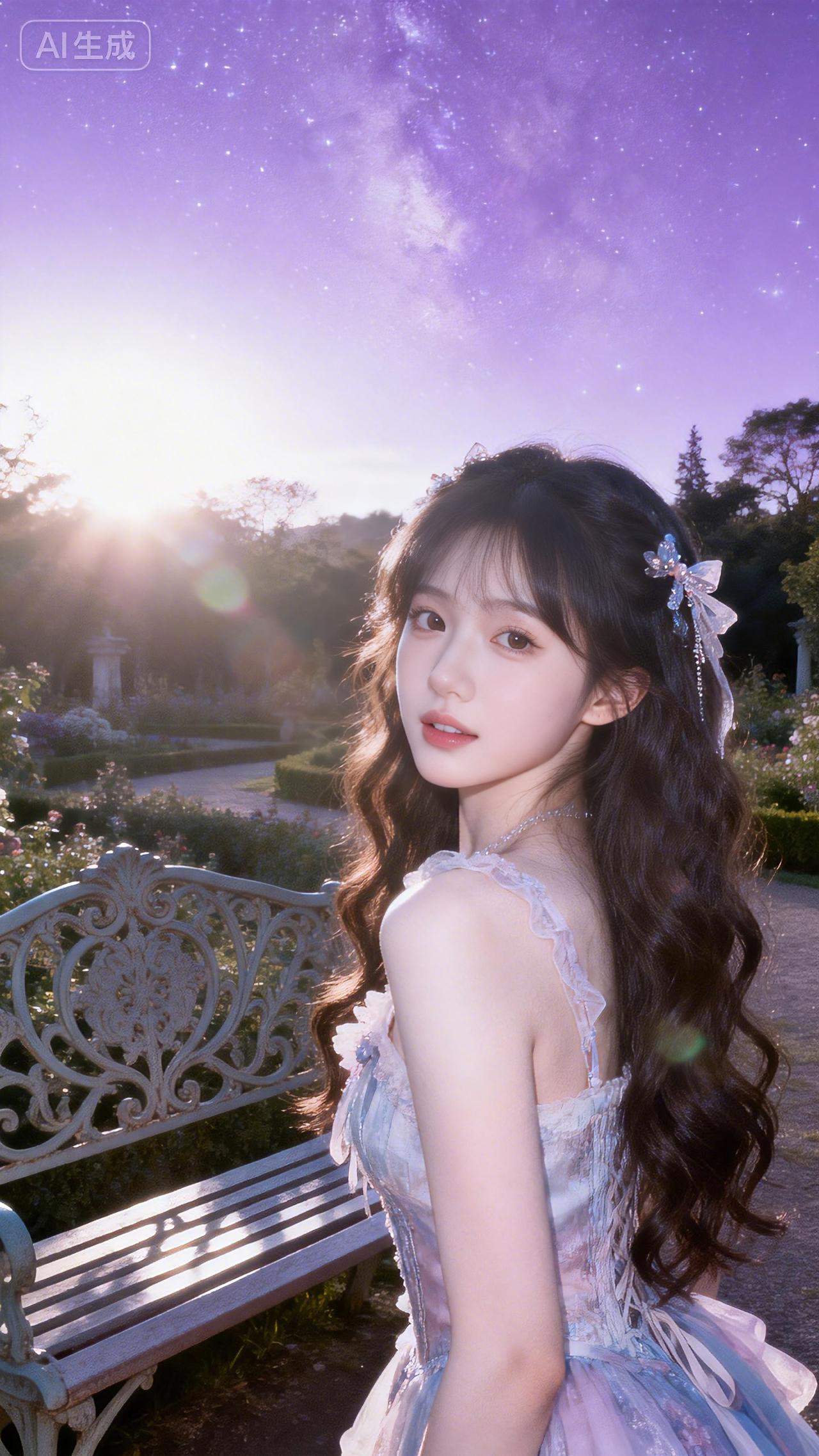 晨光薄纱，花间静谧，定格梦幻呼吸。豆包壁纸