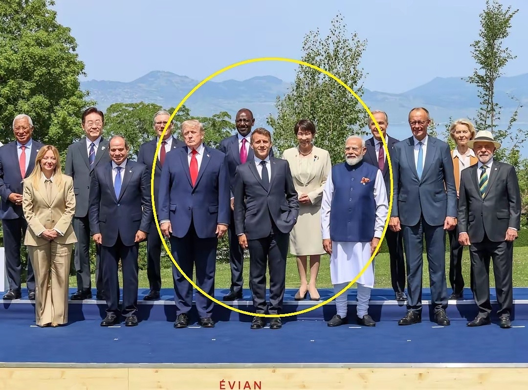 印度媒体称，在G7峰会外联会议上，莫迪成了焦点人物，人人都想找他攀谈