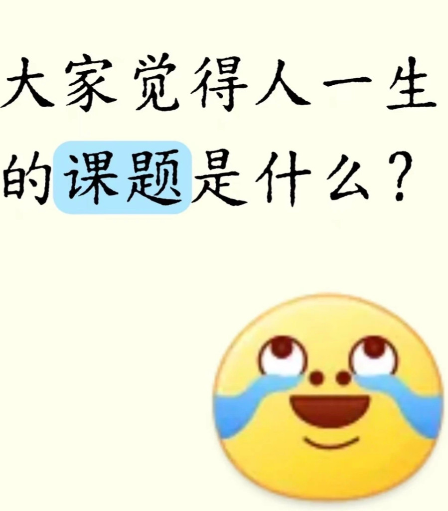 大家觉得人一生的课题是什么