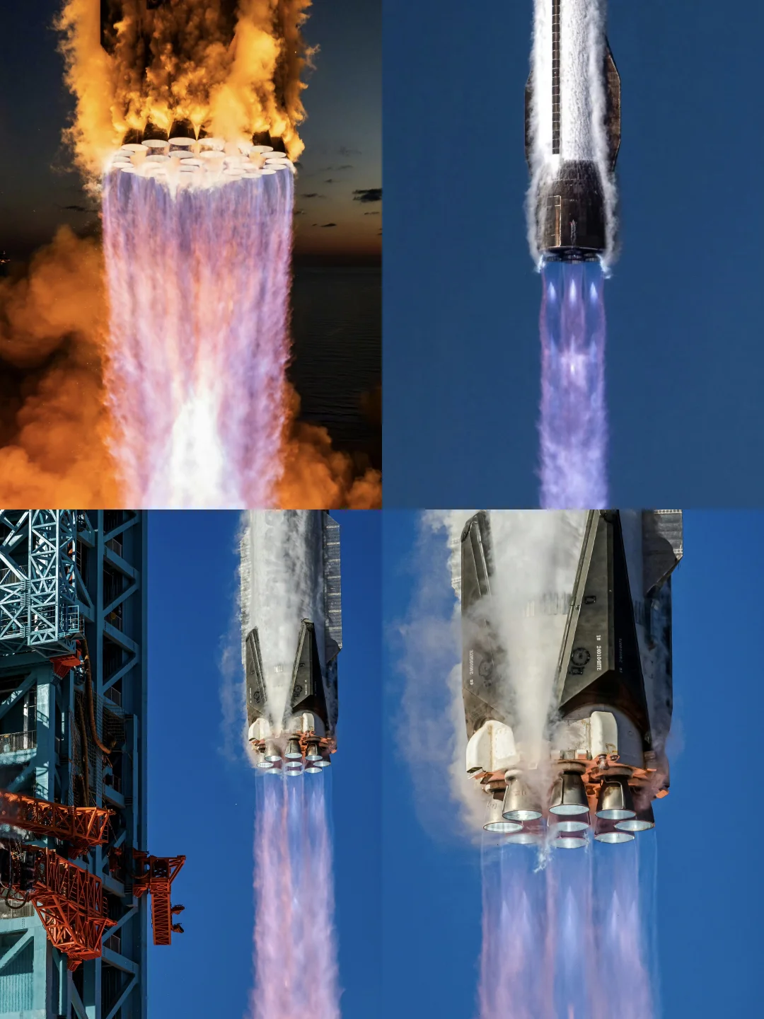 朱雀三号～甲烷燃料火箭尾焰就是漂亮啊