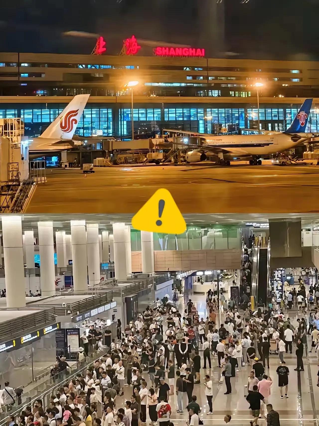 听说昨夜，上海浦东机场不少人红了眼眶😭前方领空突然关闭，万米高空的航班瞬间陷