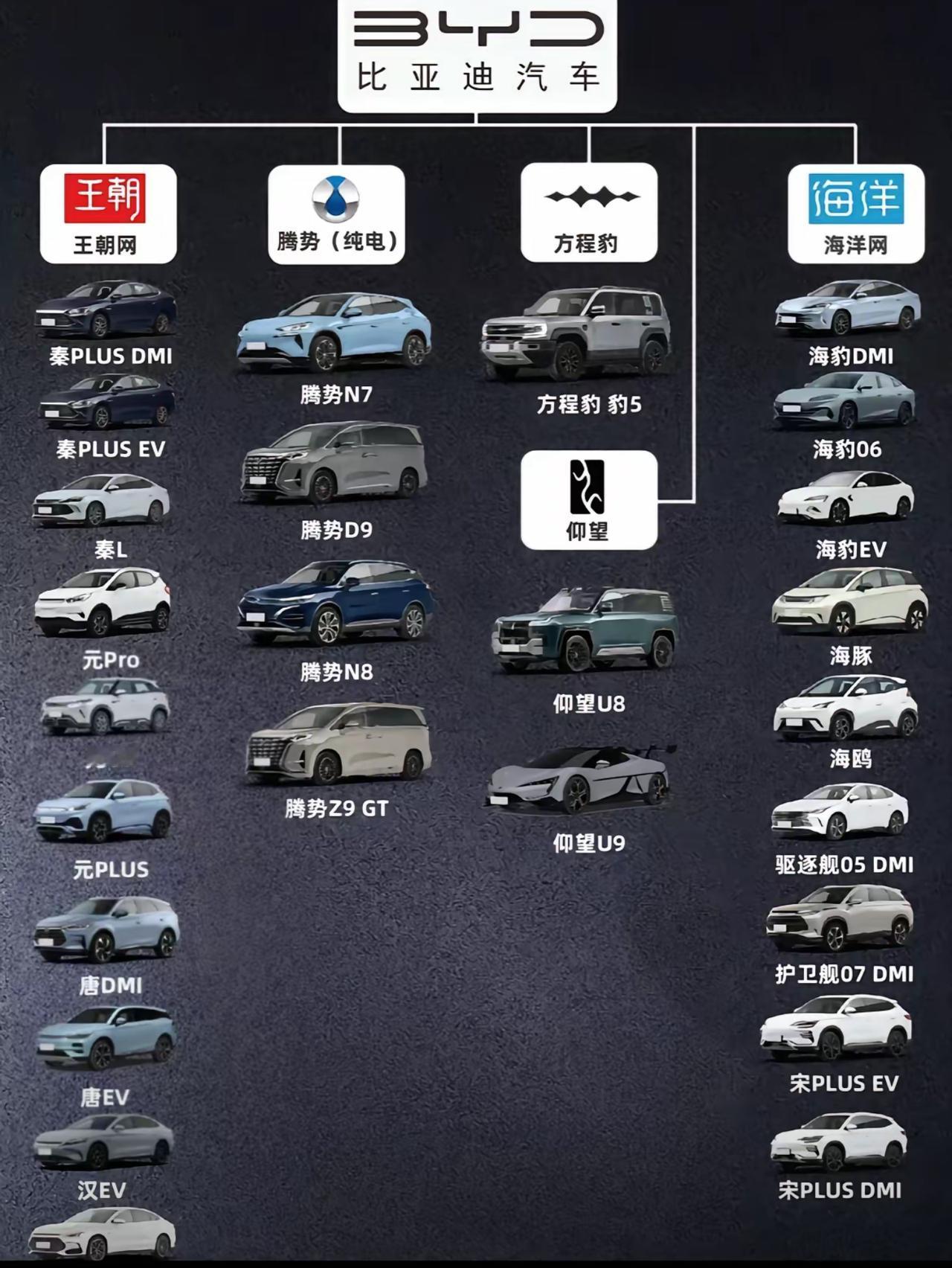 原来这么多车都是比亚迪旗下的[抠鼻]你这纯纯是默默无闻的造车啊