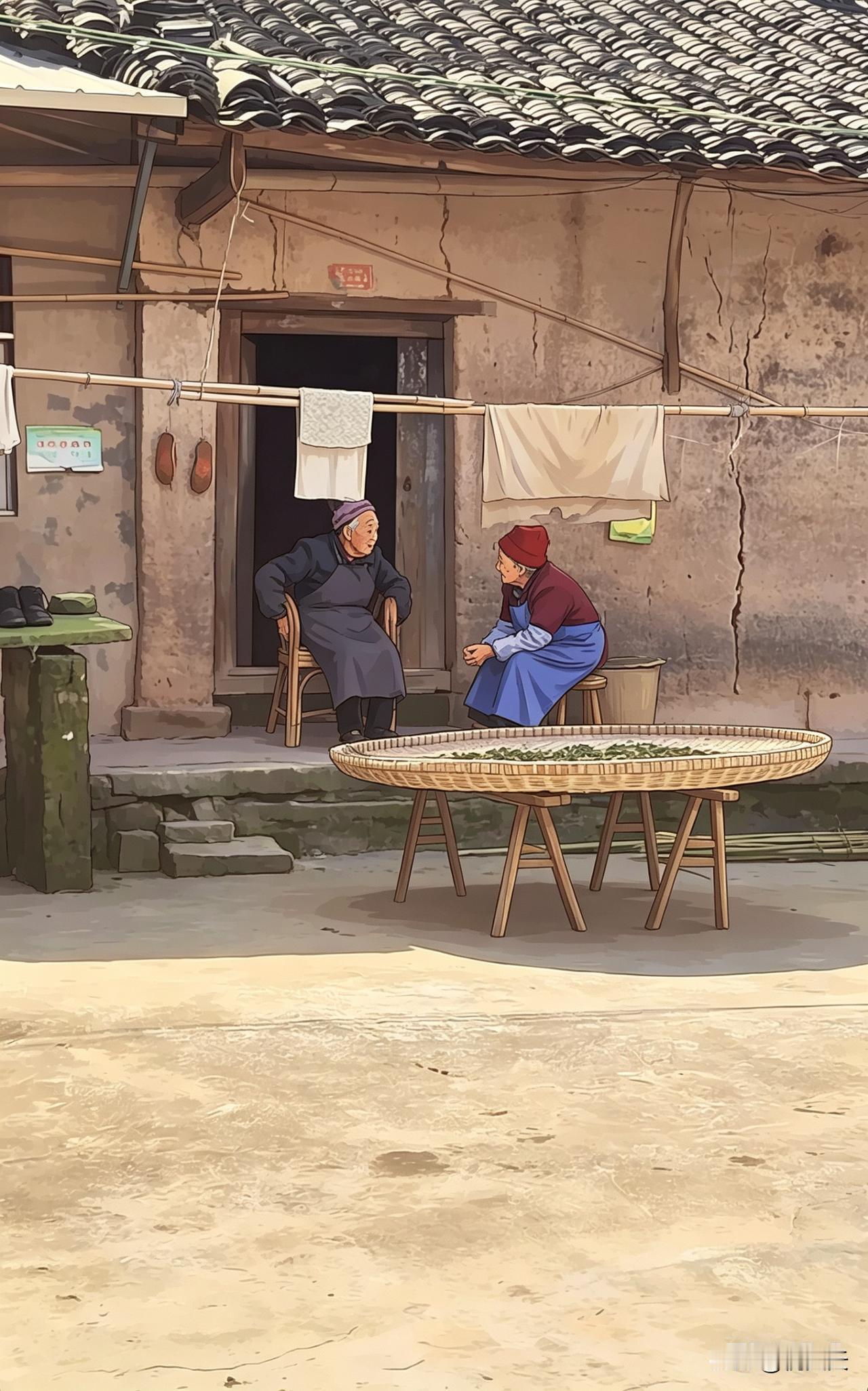 姐姐83岁妹妹75岁，妹妹骑着电动车来看望姐姐。拿来了她小院里自己种的