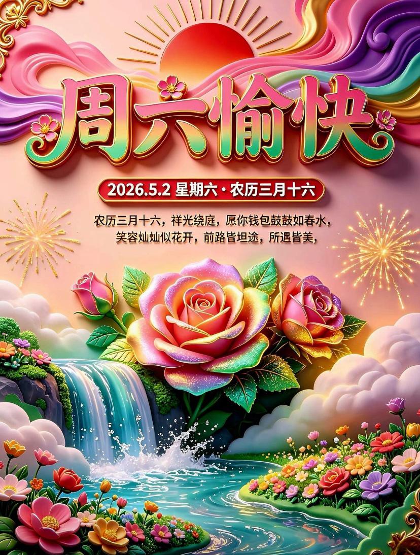 🌺☘️2026./5.1.周末早安心语🌺☘️🌻春意正浓夏意浅，假期惬意