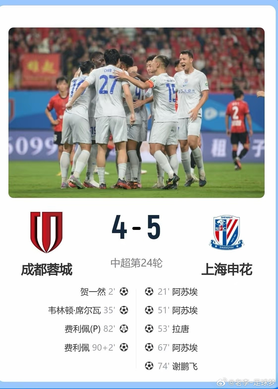 短剧剧情恐难及此！成都蓉城主场惨败申花，五大意外令人咋舌：其一，防线崩盘单场狂丢五球，如此表现竟仍具