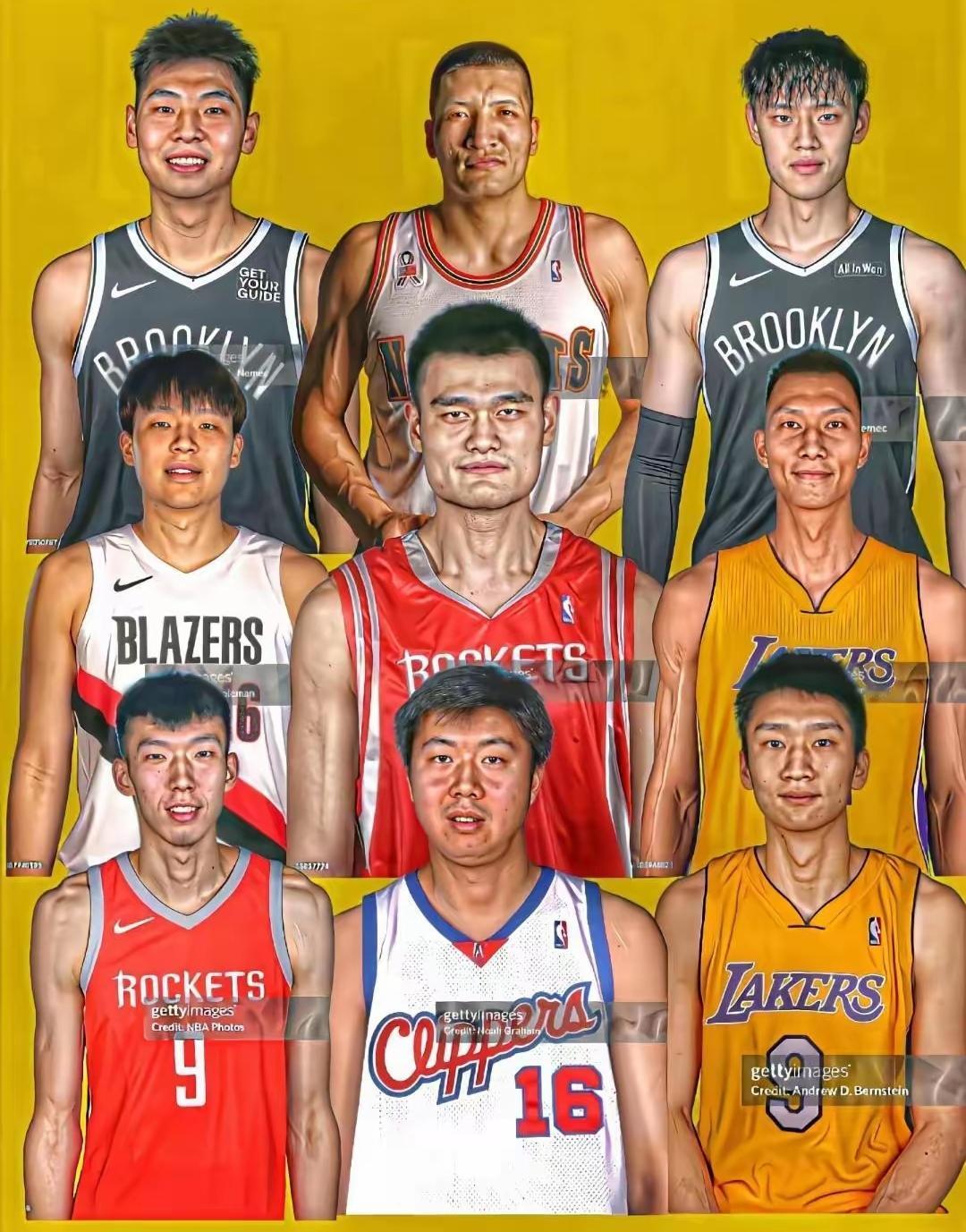 说得好听，14亿人有9人进了NBA。其实真正的只有姚明，易建联，王治郅三个人，