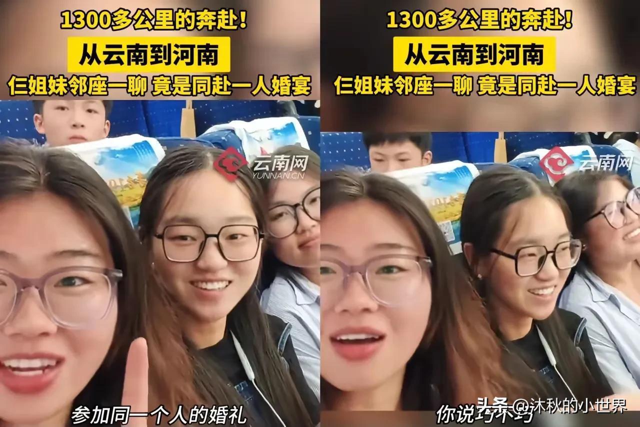 太巧了！高铁邻座三人竟参加同一人婚礼高铁上，三个邻座的女孩目的地竟然都是河南