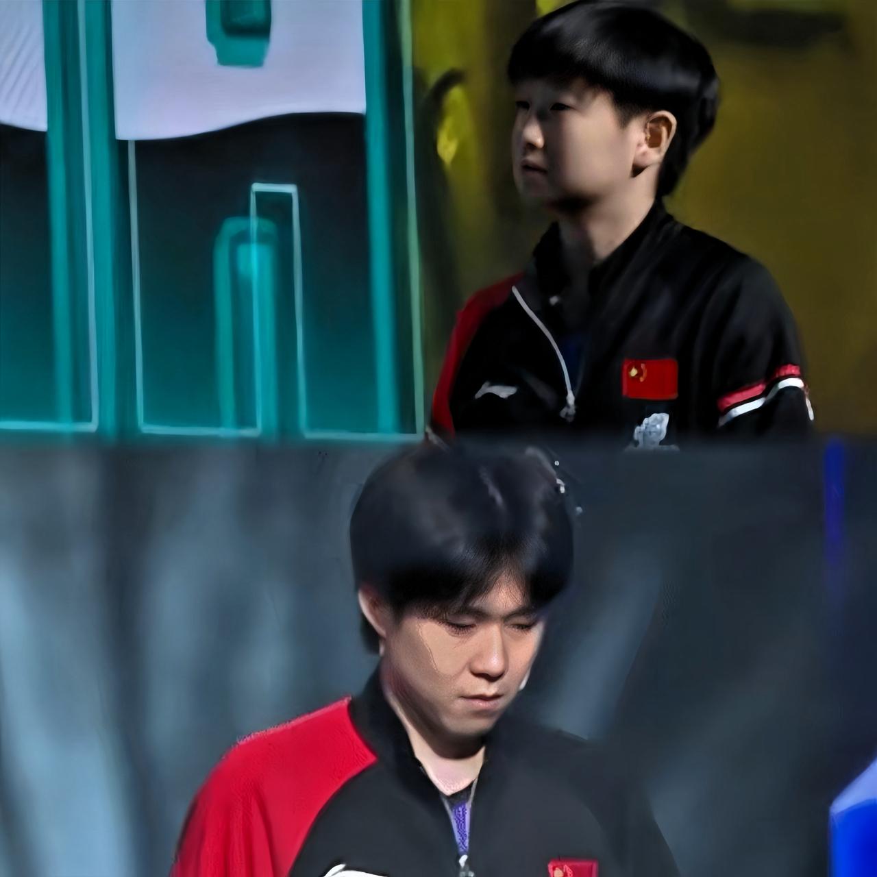 咱们的混双老祖可算是亮相了！果然不出网友所料，一个抬头研究灯光轨迹，一个