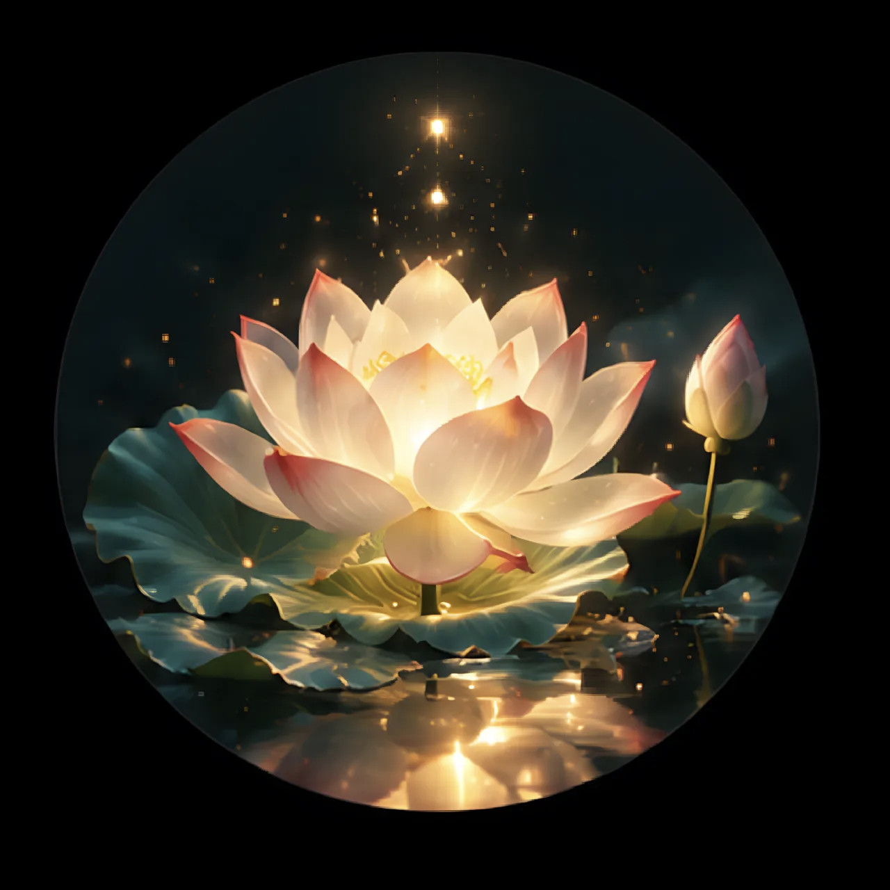 锦鲤玉象莲花头像