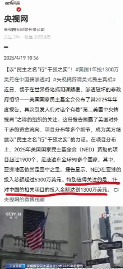 不要只盯着其中一个NGO的1300万美刀，这样的白手套多如牛毛！ 我这话真不