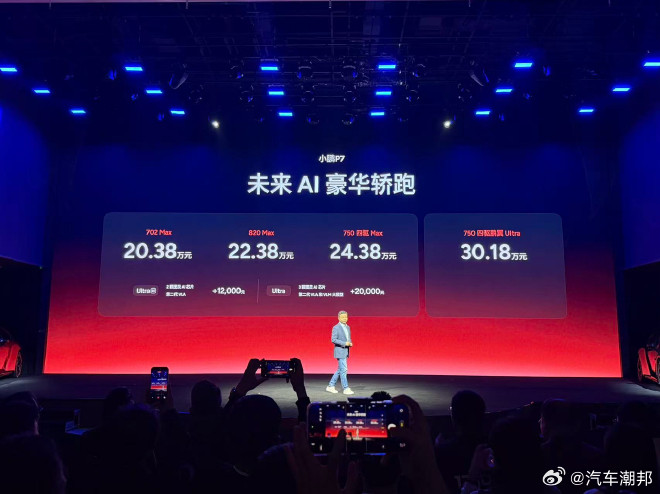 小鹏P7这次更新太有料啦！新增的星曜红等配色，不仅好看还质感满满。新增的Max与