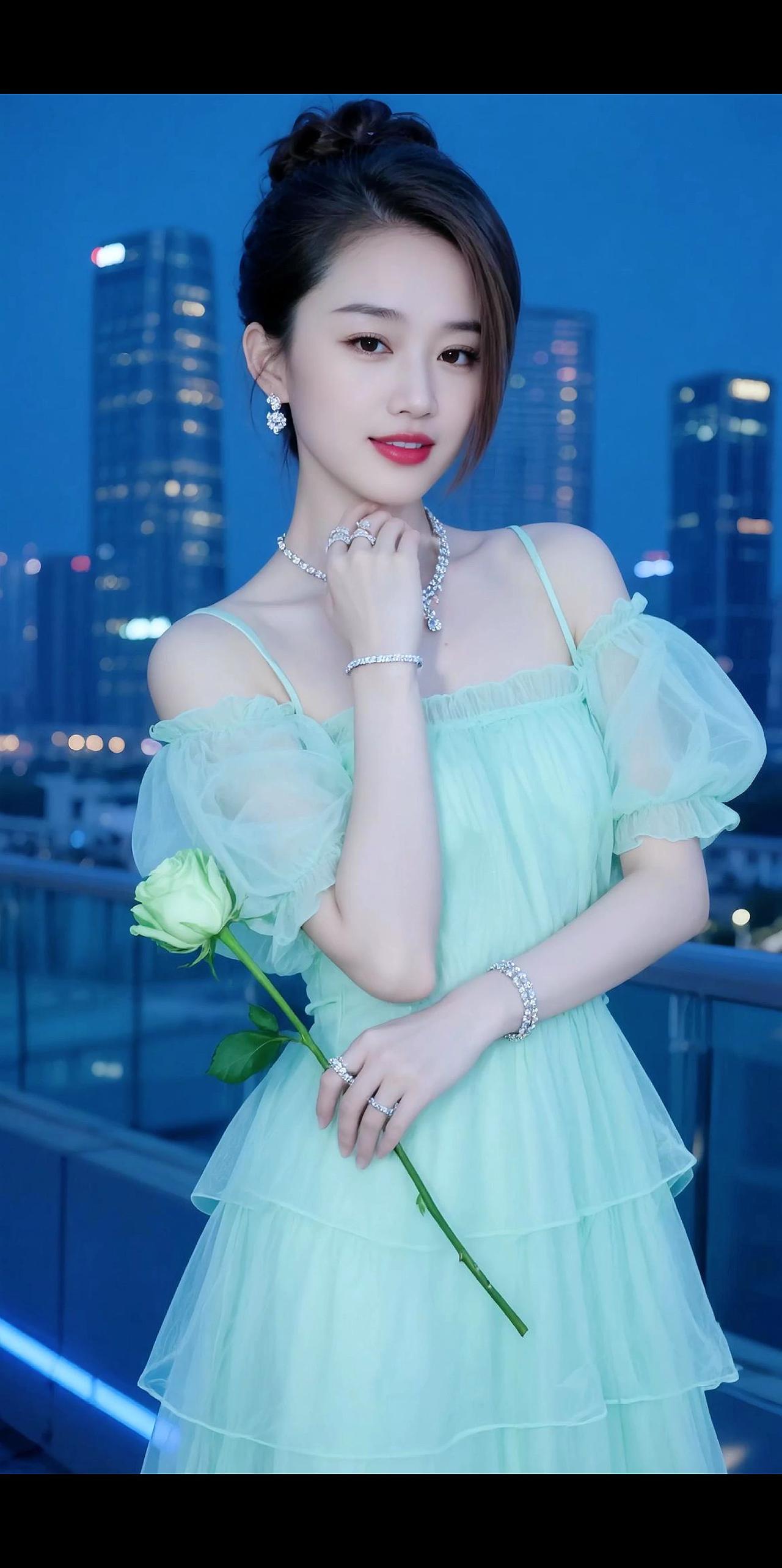 永远不要用卑微的姿态去爱一个人～AI薄荷夜景写真