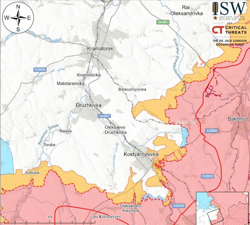 决战双子城之外围争夺：双方僵持不下过去的一天，俄乌双方共发生159次战斗，其