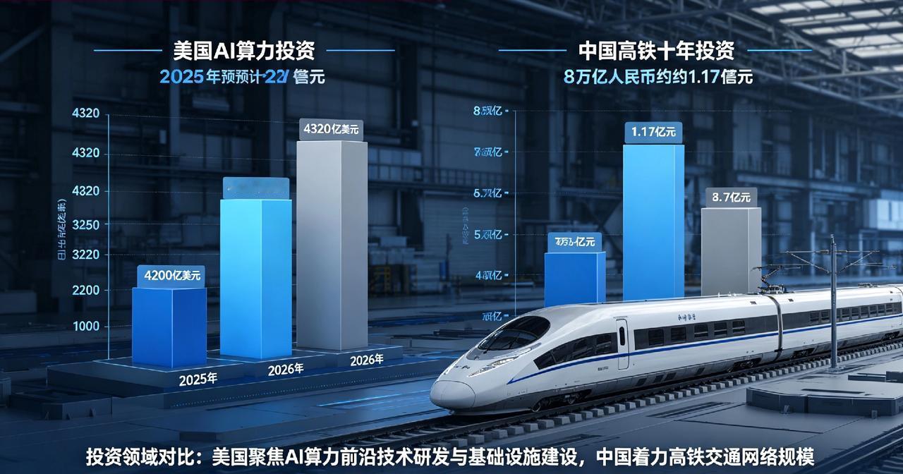 美国的AI算力投资的强度远超当年的中国高铁2025年，美国在AI算力上的投