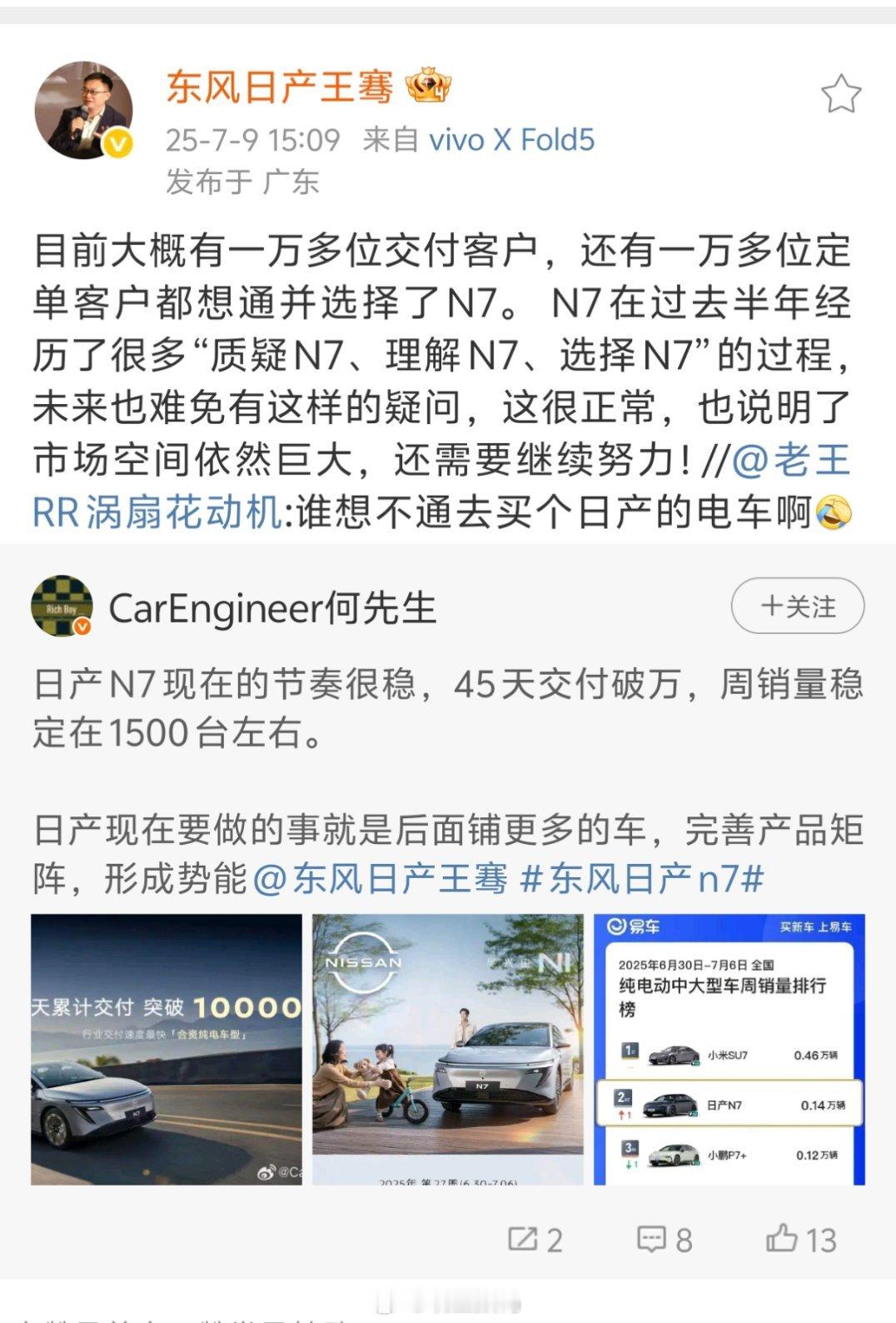 谁想不通去买个日产的电车啊[笑着哭]​​​