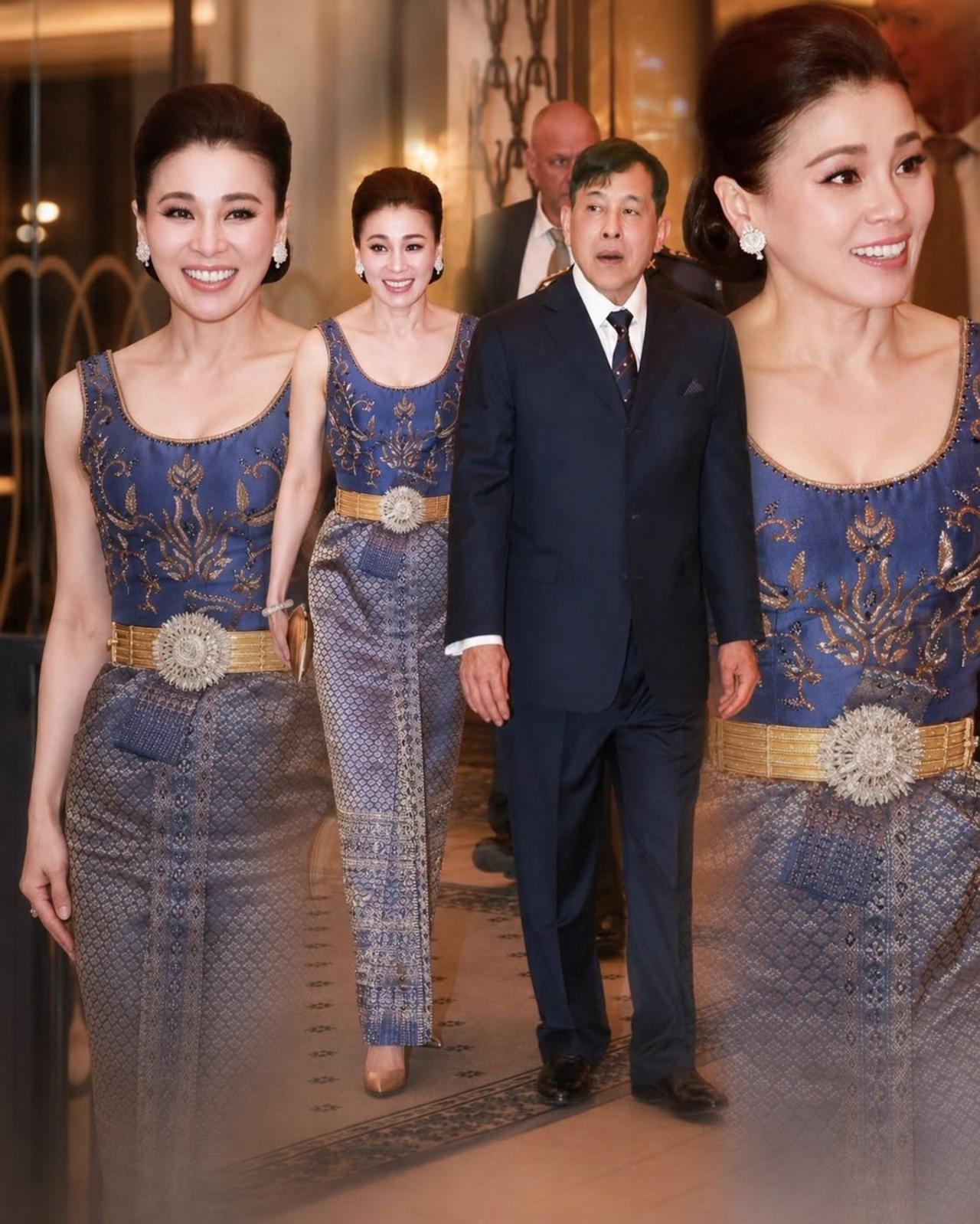 苏提达是泰丝代言人，每套礼服都仙气飘飘惊艳瑞典王室的紫色泰式礼服：可穿戴的泰国