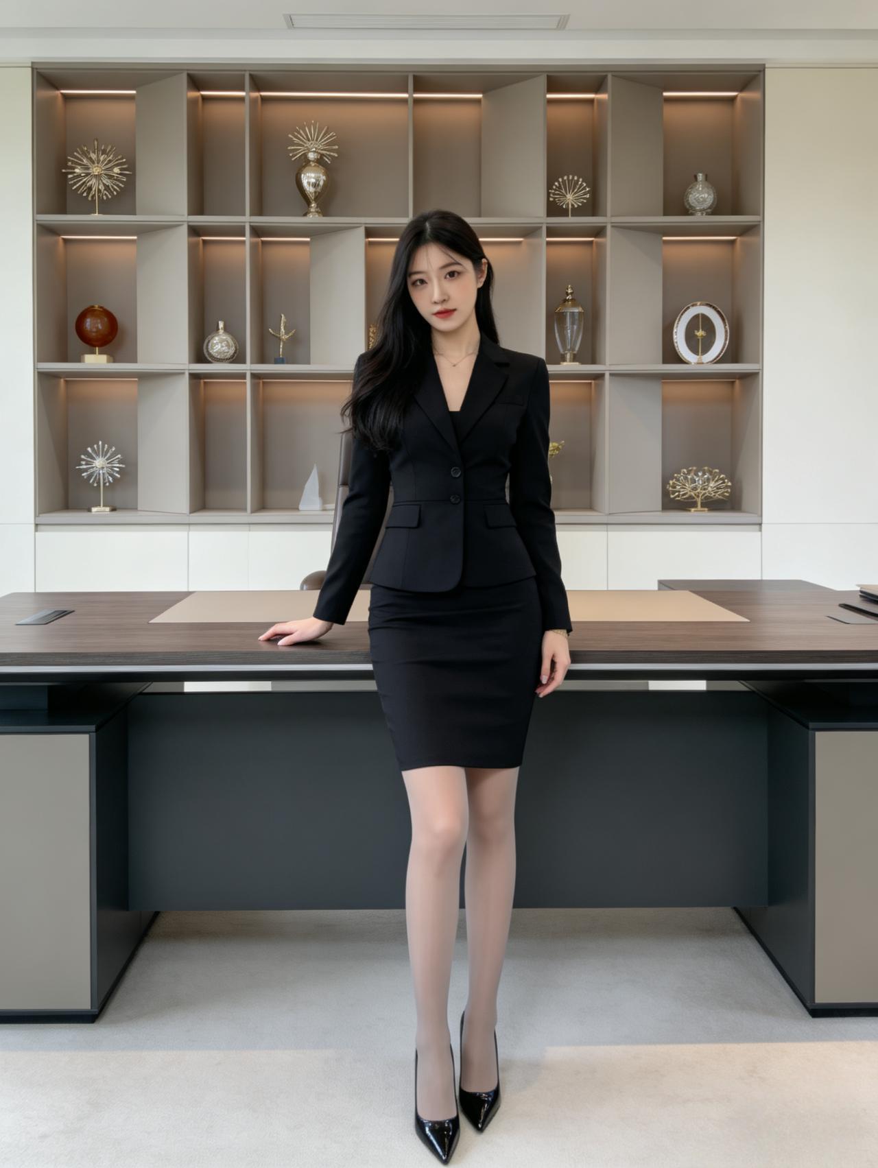 身材高挑的人，穿职场制服装，是不是最美，最有气质？当之无愧为"女神"！