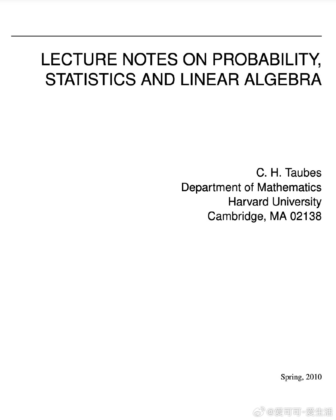 【Probability,Statistics&LinearAlgebr