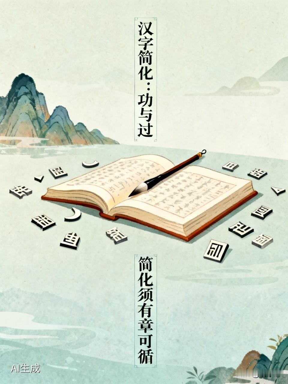 汉字简化有功，但不能有过。一篇长文，把“一简”的老账翻了出来。不是要复古，是要说