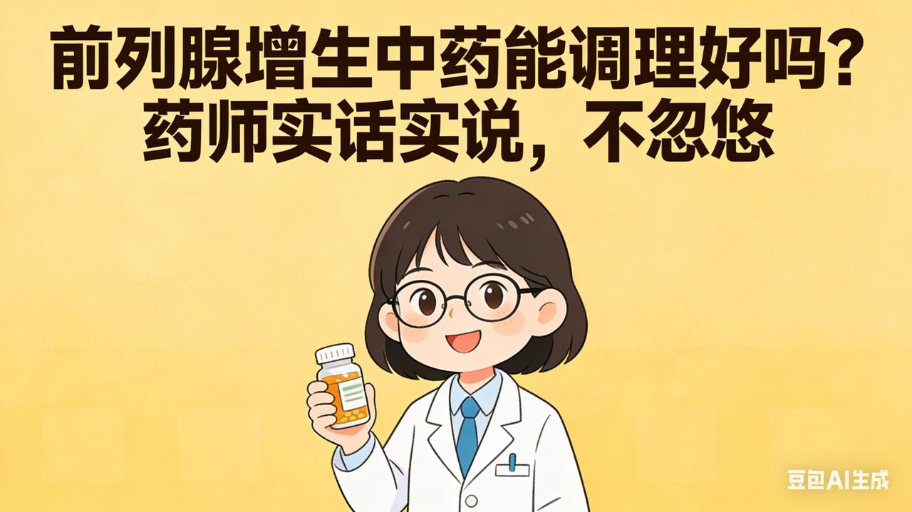 前列腺增生中药能调理好吗？药师实话实说，不忽悠中老年男性被尿频、夜尿多、排