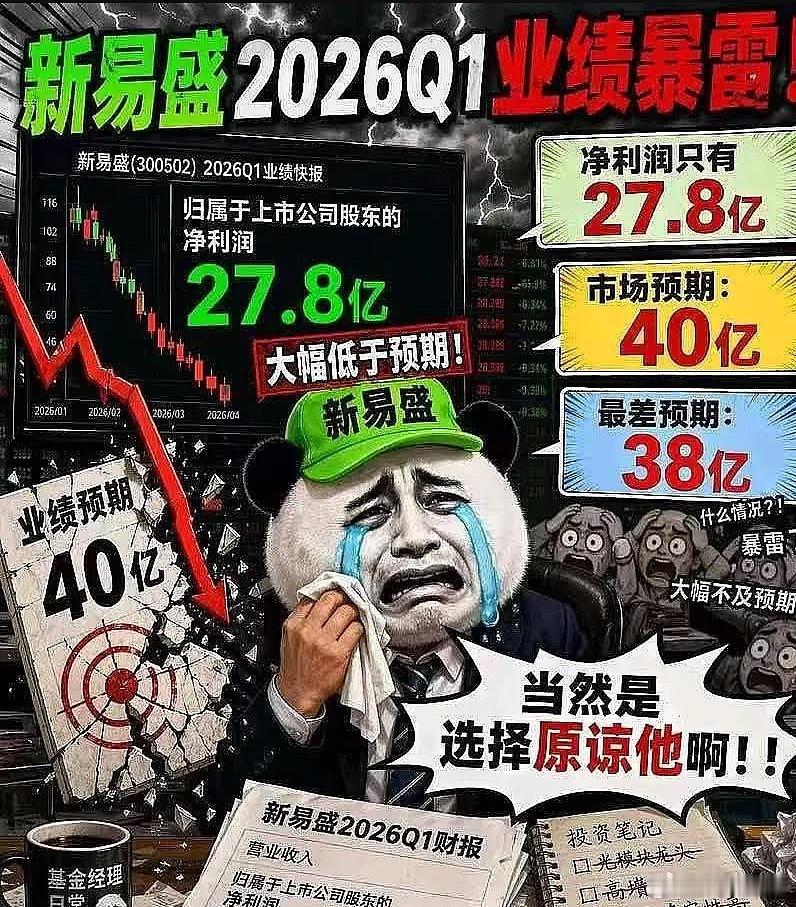 只有老大业绩好，其余的一般$新易盛sz300502$