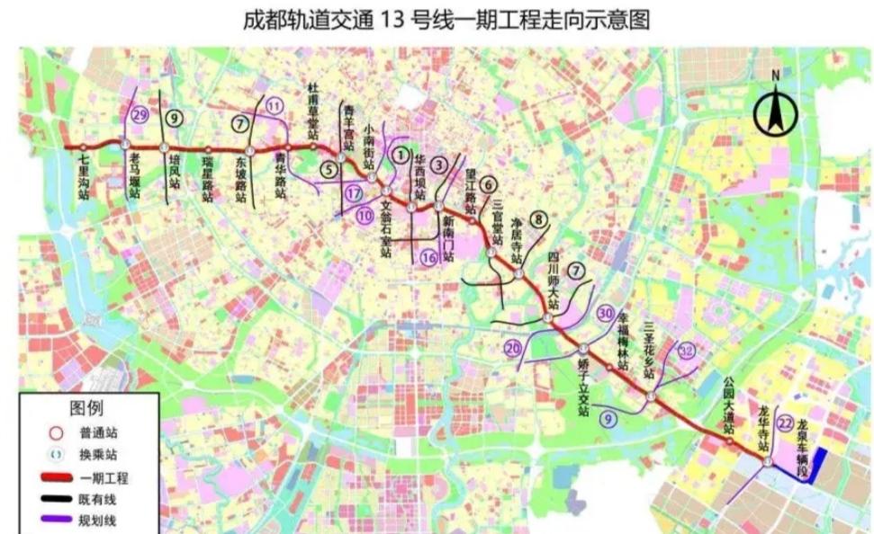 成都地铁13号线作为贯穿城市东西的交通大动脉，其开通已进入倒计时阶段，备受市民瞩