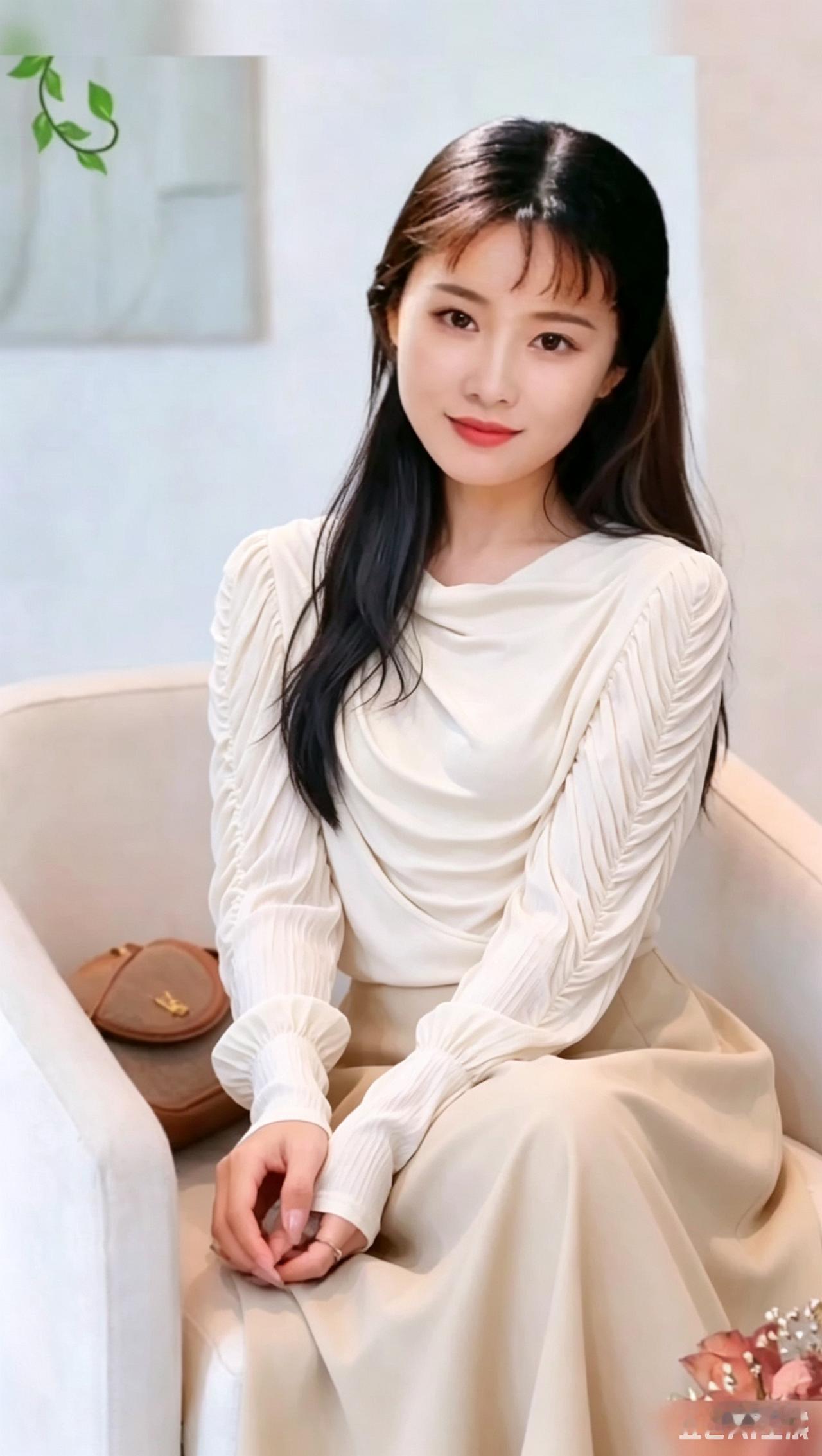 静坐白衣女，笑语如春风。