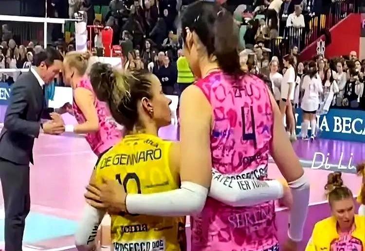 83%的一传，直接把朱婷喂成外挂德吉纳罗把一传稳成心电图直线，朱婷61%的扣