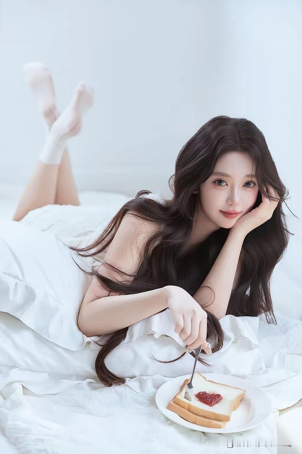 慵懒午后，甜美早餐，少女心满满🍞🍓💕元气少女早餐