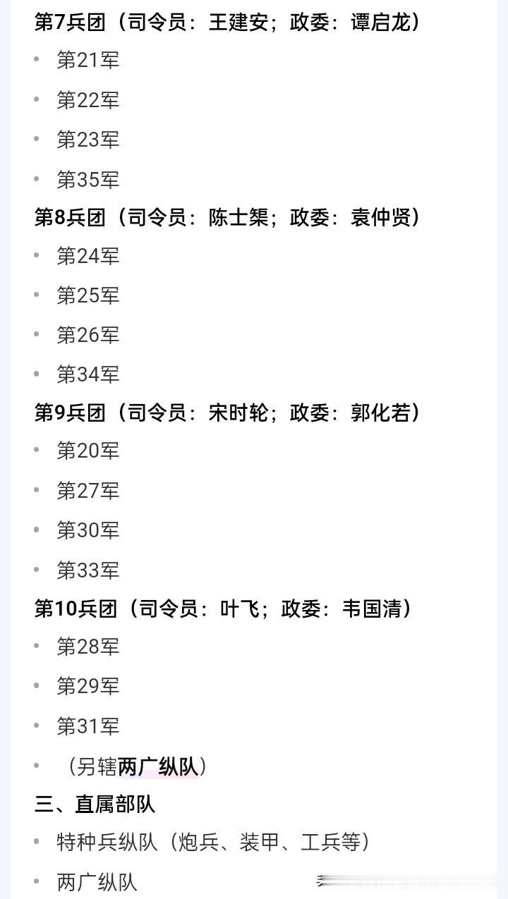 一野和二野都是三三制，四野每个兵团是三个军，军辖四个师{开始也是三个，后来野战军