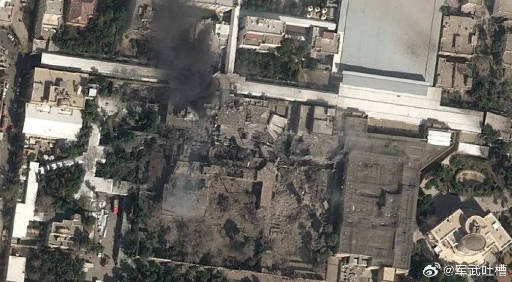 以色列宣布袭击伊朗美以空袭哈梅内伊住所的第一张照片，哈梅内伊应该早就不在这了美伊