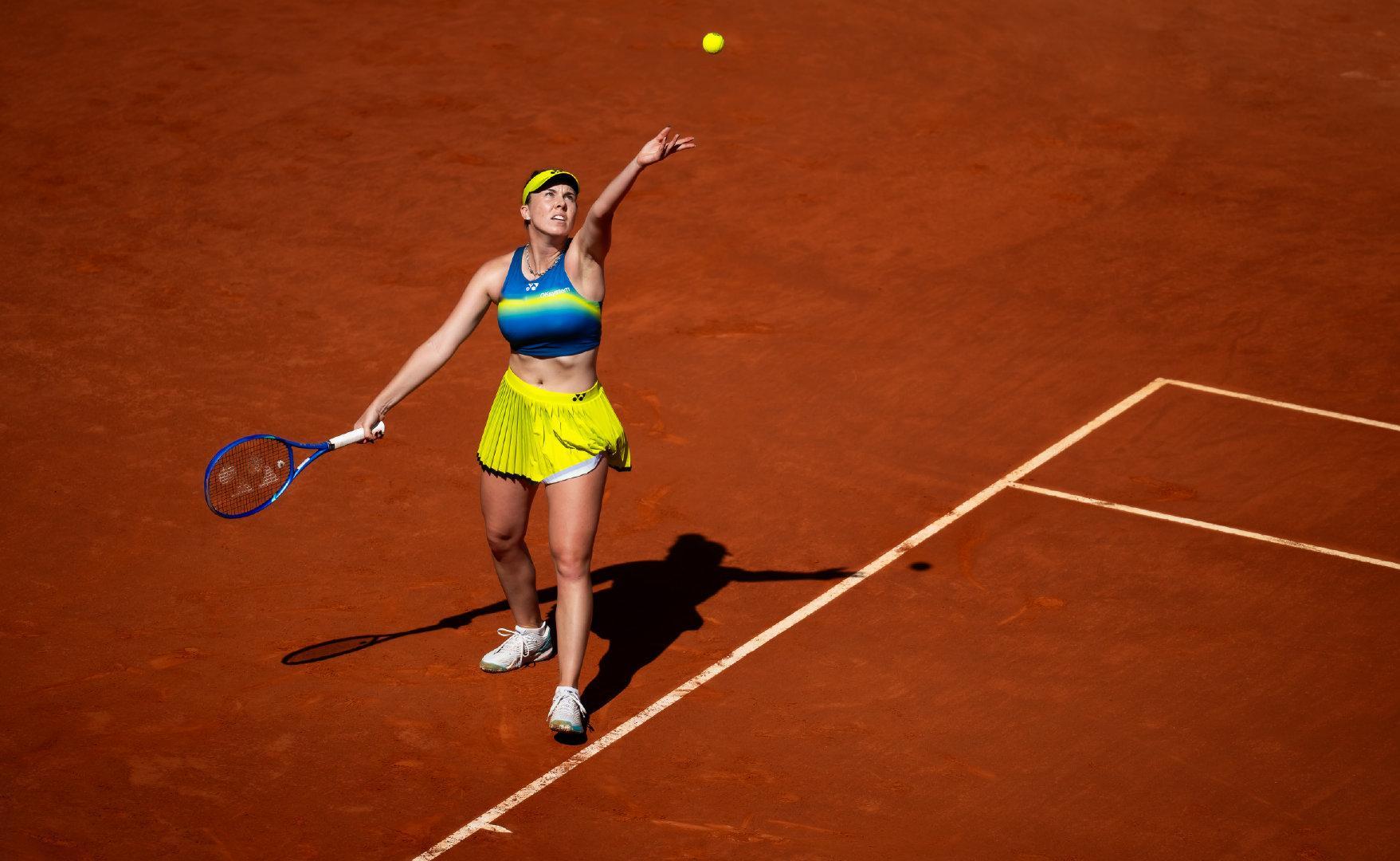 诺斯科娃首进罗马站16强✅WTA1000罗马站第三轮，13号种子诺斯科娃以6-1