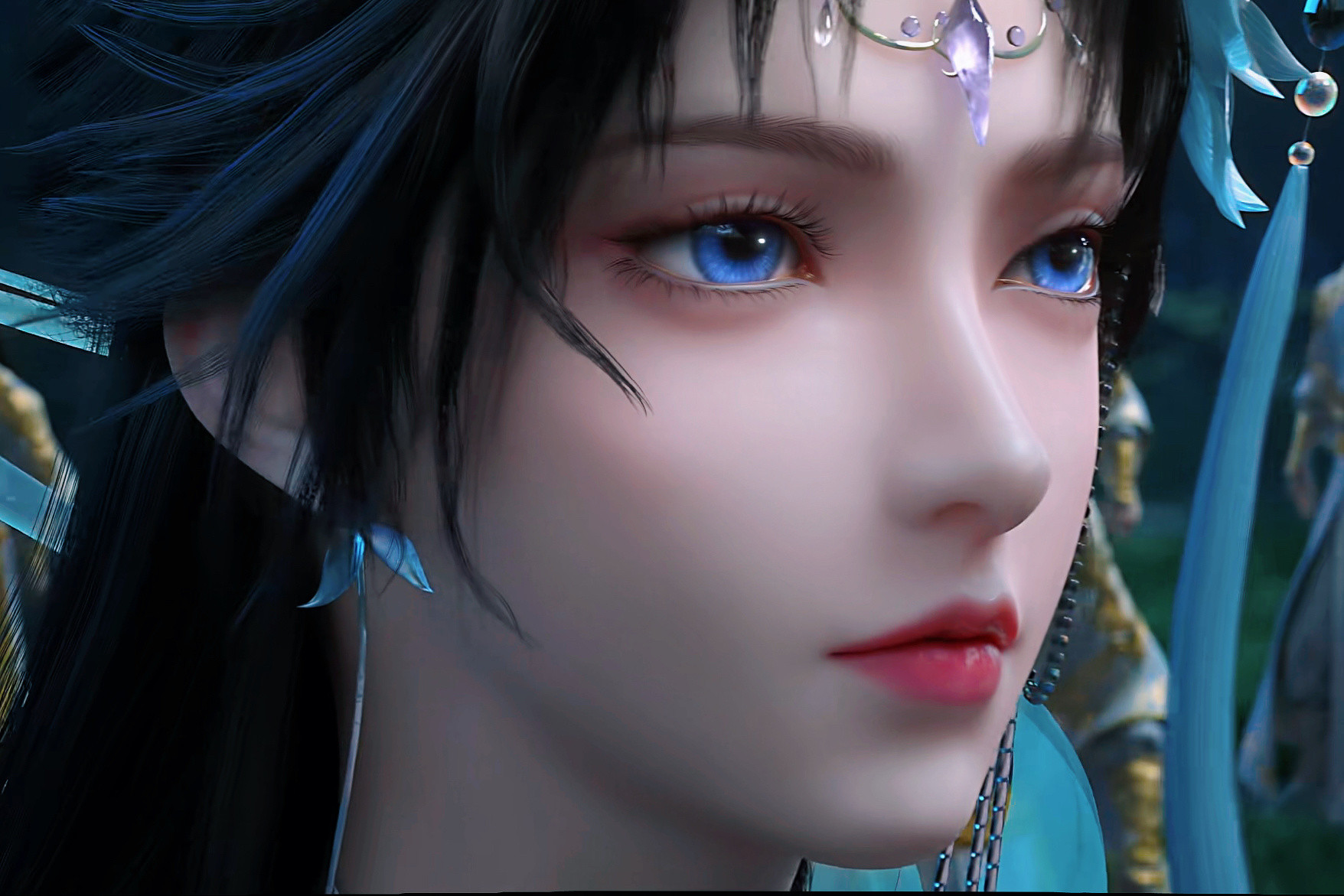 邀月公主Ⅱ截修美图感觉性格上，和魔女有点像！完美世界动画国产动漫​​​