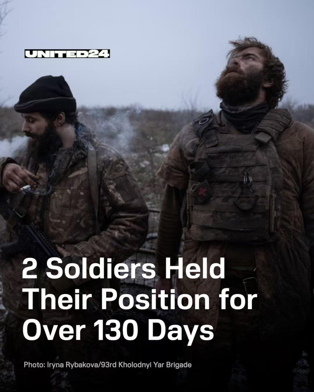 这命也是真够好的，2名乌军士兵独自困守阵地超过130天，在战斗当中直接开火，打死