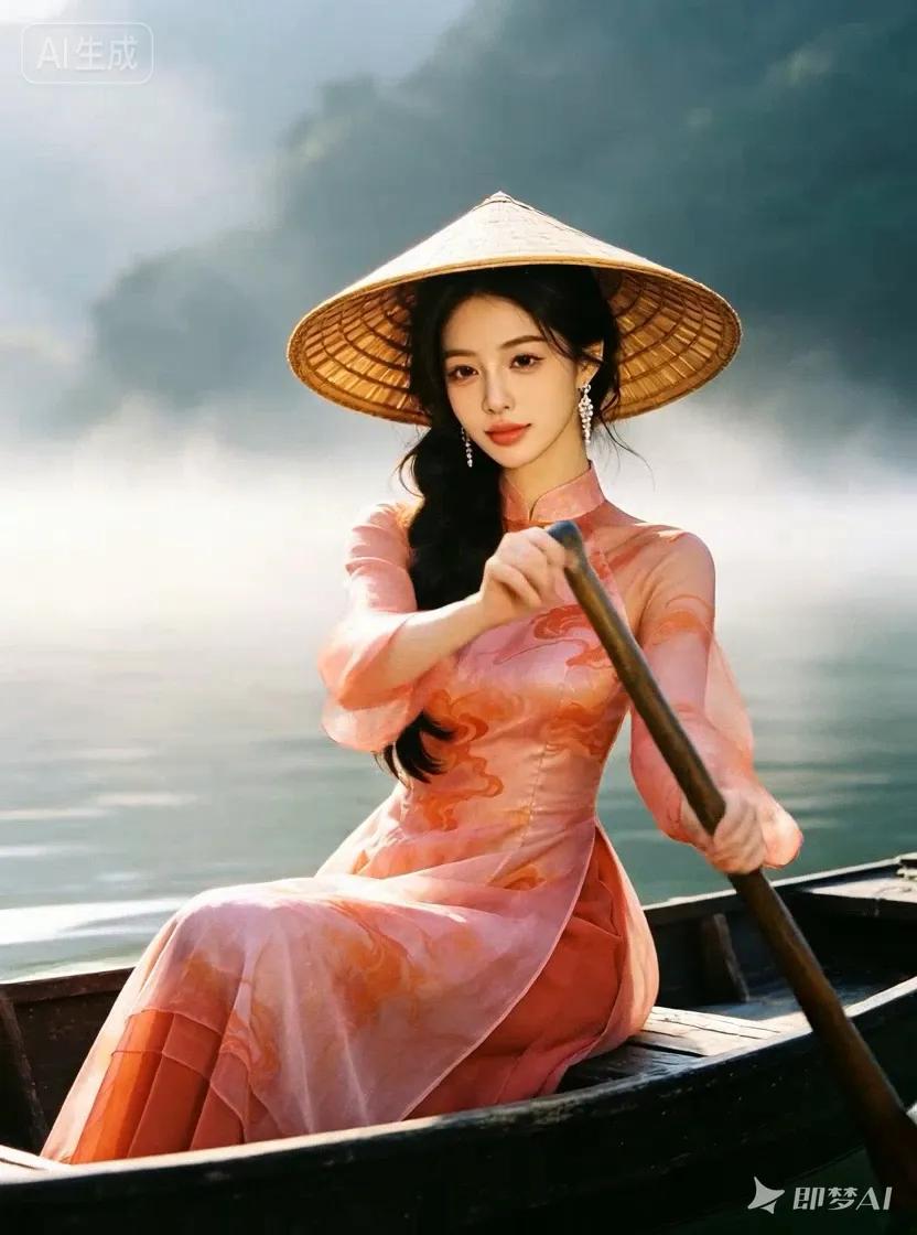 七绝●东江湖景佳丽划船碧水中，云山雾水眼朦胧。闻名胜景多游客，醉美